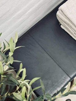 Hynde i læder Tokyo - 88 cm Sort