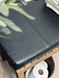 Hynde i læder Tokyo - 88 cm Sort