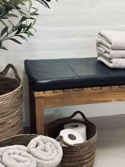 Hynde i læder Tokyo - 88 cm Sort