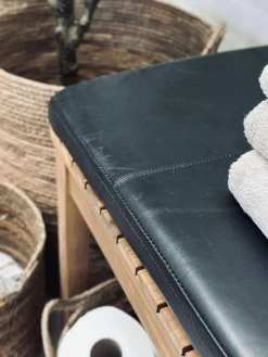 Hynde i læder Tokyo - 118cm Sort