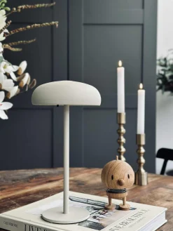 Isolde LED touch bordlampe. Sort/Beige