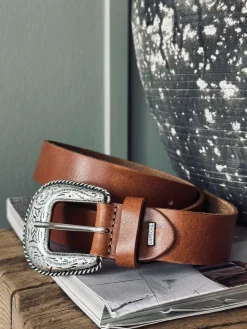 Jeans bælte - Cognac