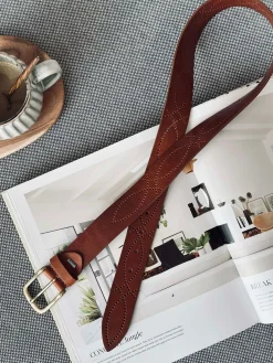 Jeans bælte - Missouri cognac