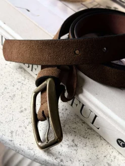 Jeans bælte - Ruskind