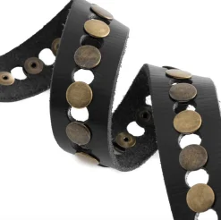 Jeans bælte dekoreret med nitter - Black