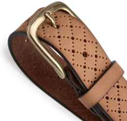 Jeans bælte dekoreret med hulmønstre