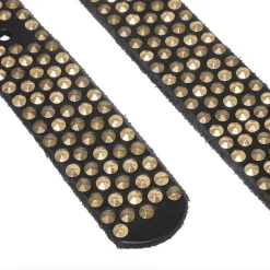 Jeans bælte med nitter - Black / gold