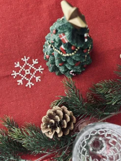 Juledug Rød JUL med broderi - Flere størrelser