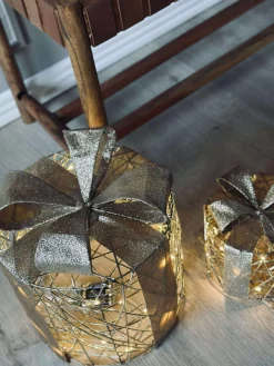 Julegaver med led lys - 3 stk.