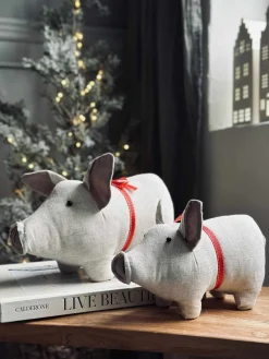 Julegris med sløjfe - Sand