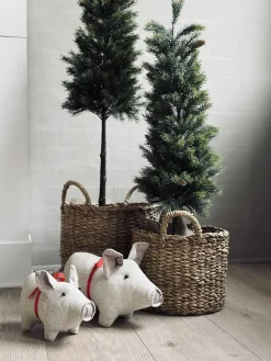 Julegris med sløjfe - Sand