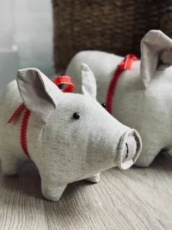 Julegris med sløjfe - Sand