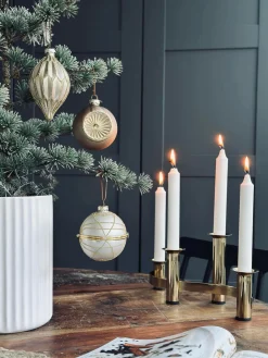 Julekugler i glas GOLD - Pakke med 3 stk