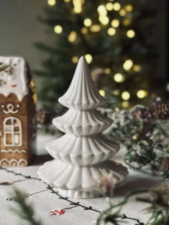 Juletræ - Hvid porcelæn