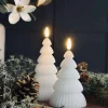 Juletræ med led lys - Sæt med 2 stk. Hvid