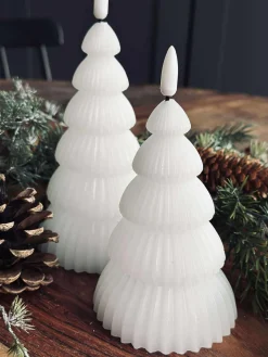 Juletræ med led lys - Sæt med 2 stk. Hvid