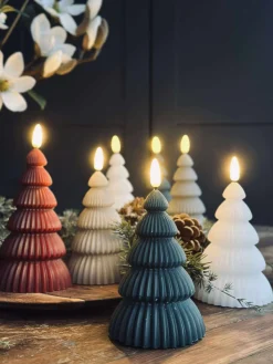 Juletræ med led lys - Sæt med 2 stk. Sand