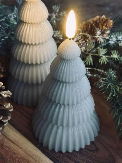 Juletræ med led lys - Sæt med 2 stk. Sand