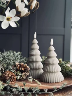 Juletræ med led lys - Sæt med 2 stk. Sand