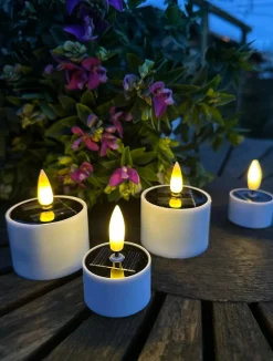 Jumbo solcelle fyrfadslys - Sæt med 2 stk