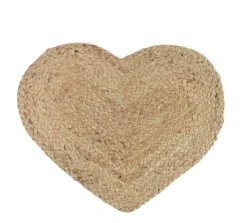Jute dækkeserviet - Hjerte