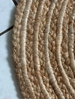 Jutetæppe i flet - Oval