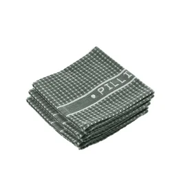 Karklude Sæt med 3 stk - Vaflet - Grøn