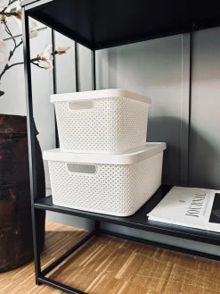 Kasse med låg - Medium VILA WHITE