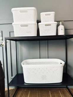 Kasse med låg - Medium VILA WHITE