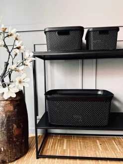 Kasse med låg - Medium VILA BLACK