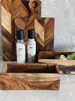 Kasser Akacie - Sæt med 2 stk.