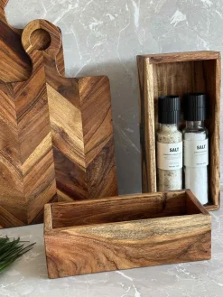 Kasser Akacie - Sæt med 2 stk.