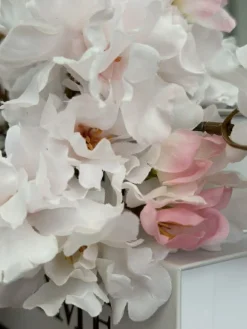 Kirsebærgren med lys - Rosa / hvid