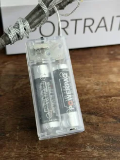 Kirsebærgren med lys - Rosa / hvid