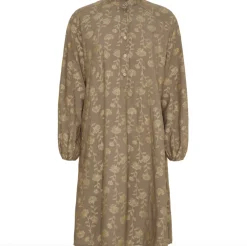Kjole med guld print