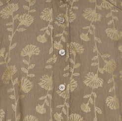 Kjole med guld print