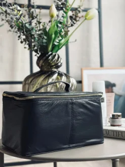 Klassisk kosmetiktaske - Black / gold