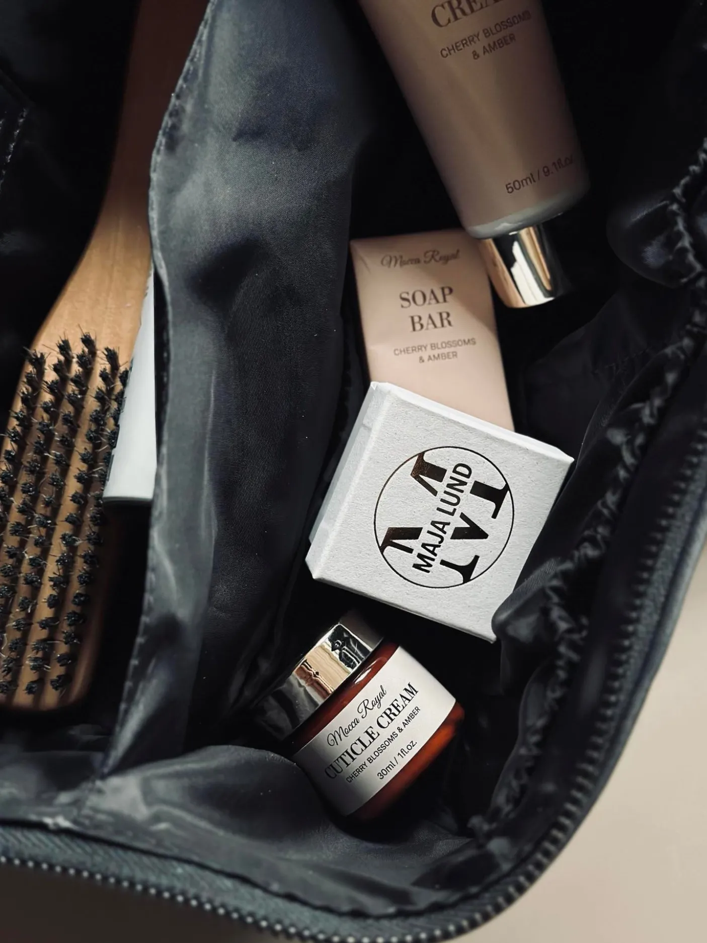 Klassisk kosmetiktaske - Black / Black