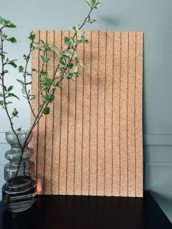 Korkplade Natur m. Panel effekt – Støjdæmpende