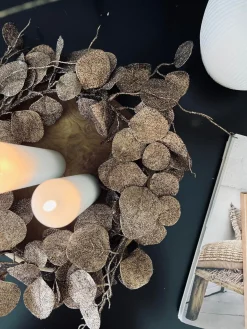 Krans med glimmer - Brun