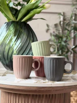 Krus i blandede farver - 4 stk.