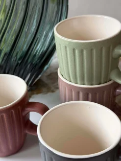 Krus i blandede farver - 4 stk.