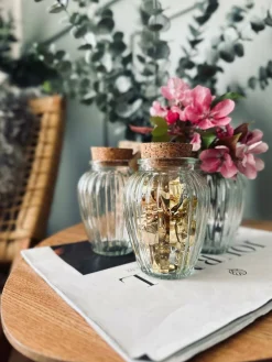 Krydderiglas m. kork 280 ml – pakke med 6 stk