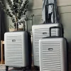 Kuffert sæt LUX Silver - Sæt af 3 stk.