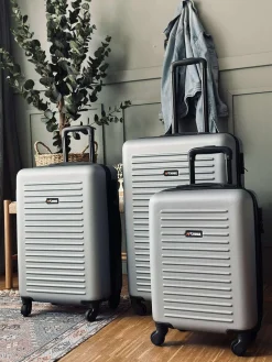 Kuffert sæt LUX Silver - Sæt af 3 stk.