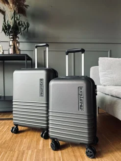 Kuffertsæt af 2 størrelser - Mørkgrå letvægt