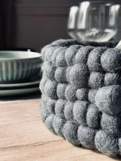 Kurv i uld - Grå