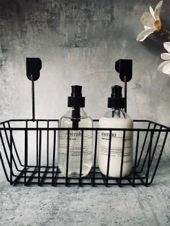 Kurv til ophæng - Sort metal