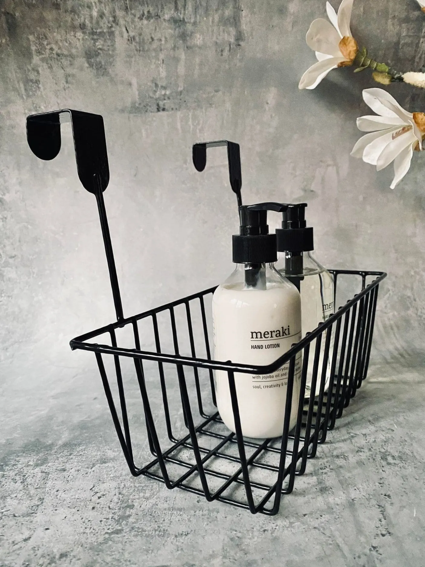 Kurv til ophæng - Sort metal