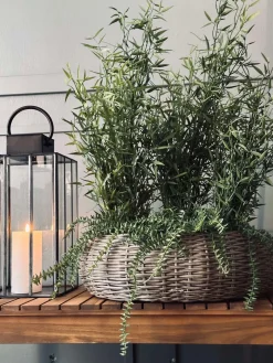 Kurvesæt Rattan - Natur 2 stk.